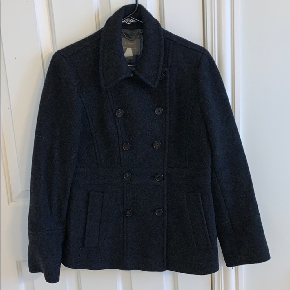 J Crew Gray Wool Coat size 8 like new